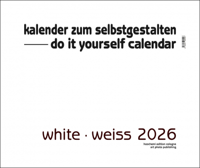 WHITE . WEISS BLANKOKALENDER . DIY . BASTEL . SELBSTGESTALTEN